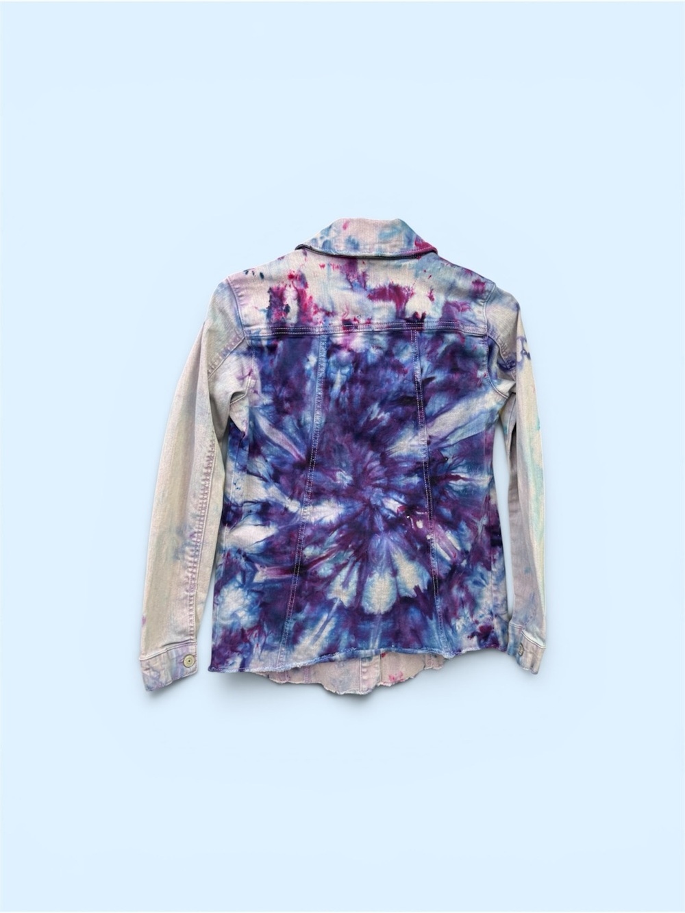 LOGO Designer Hand Dyed Denim Jacket